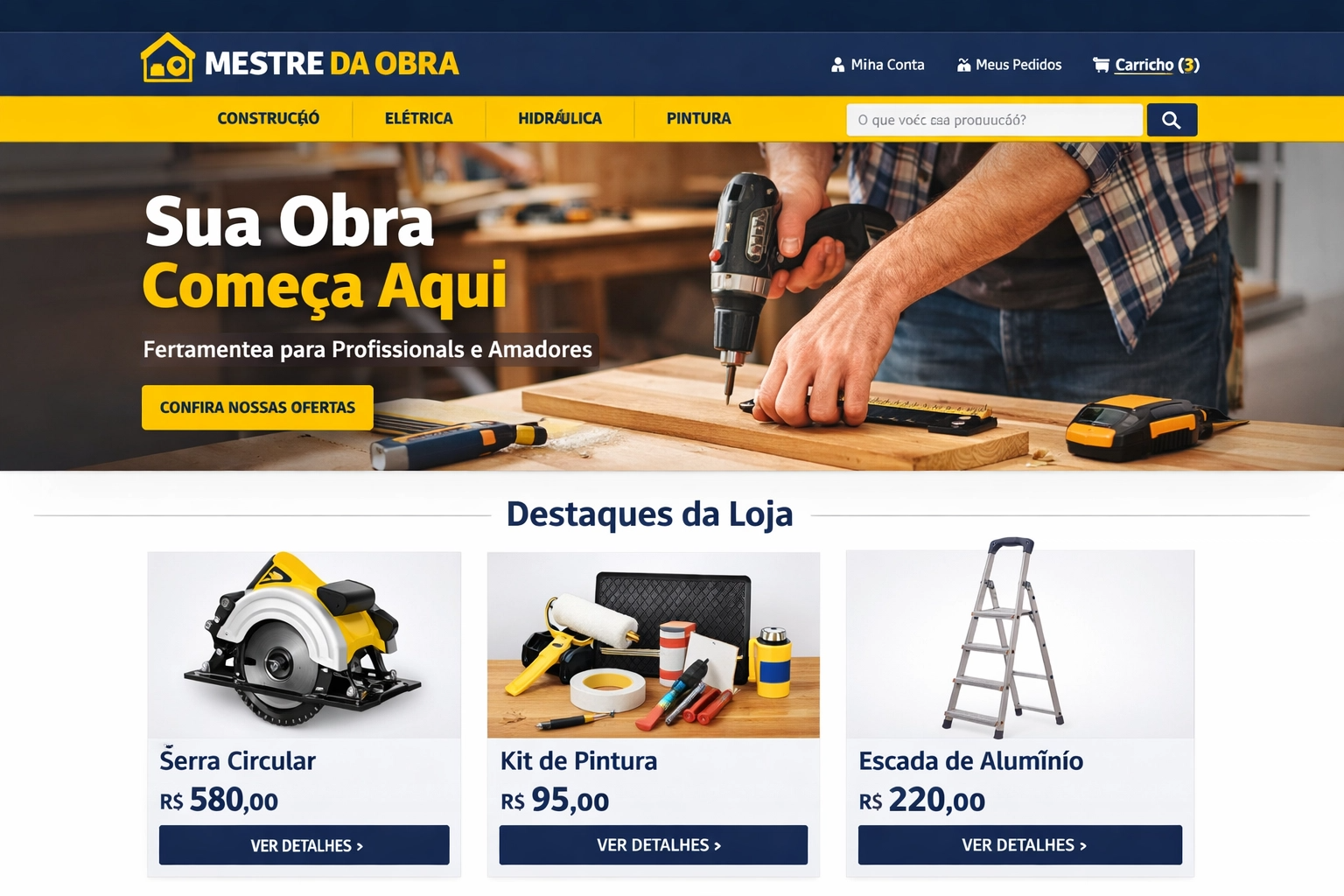 Foto de ecommerce de ferragem