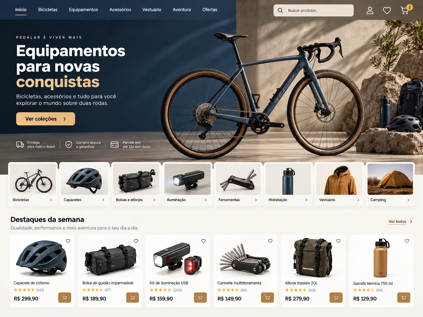 Exemplo visual: ciclismo